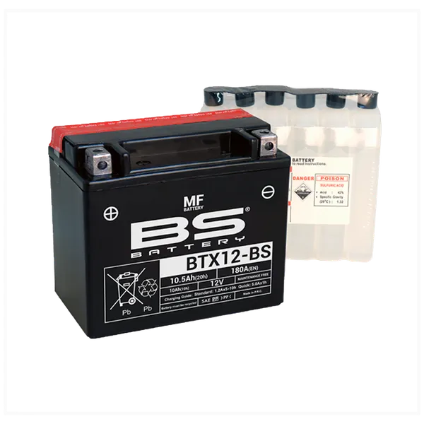 Batería para Moto BS MF BTX12-BS FZR600 DL650 KLE650
